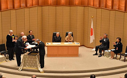 第28回国際生物学賞授賞式