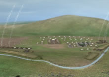 イメージ：チンギス・カン本拠地（アウラガ遺跡）復元ＣＧ