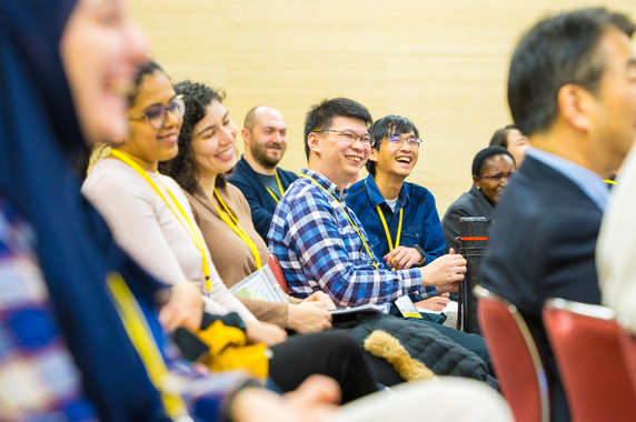 Participants in a group discussion