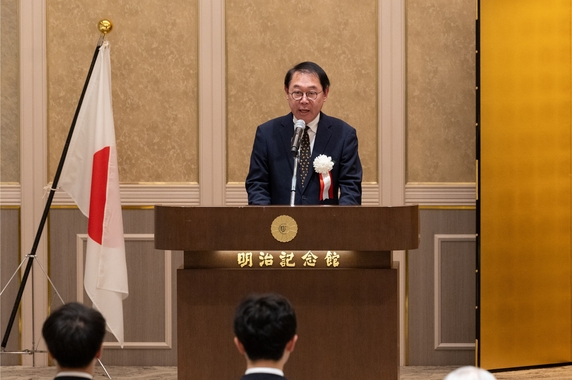 盛山正仁文部科学大臣の祝辞（代読：増子宏文部科学審議官）