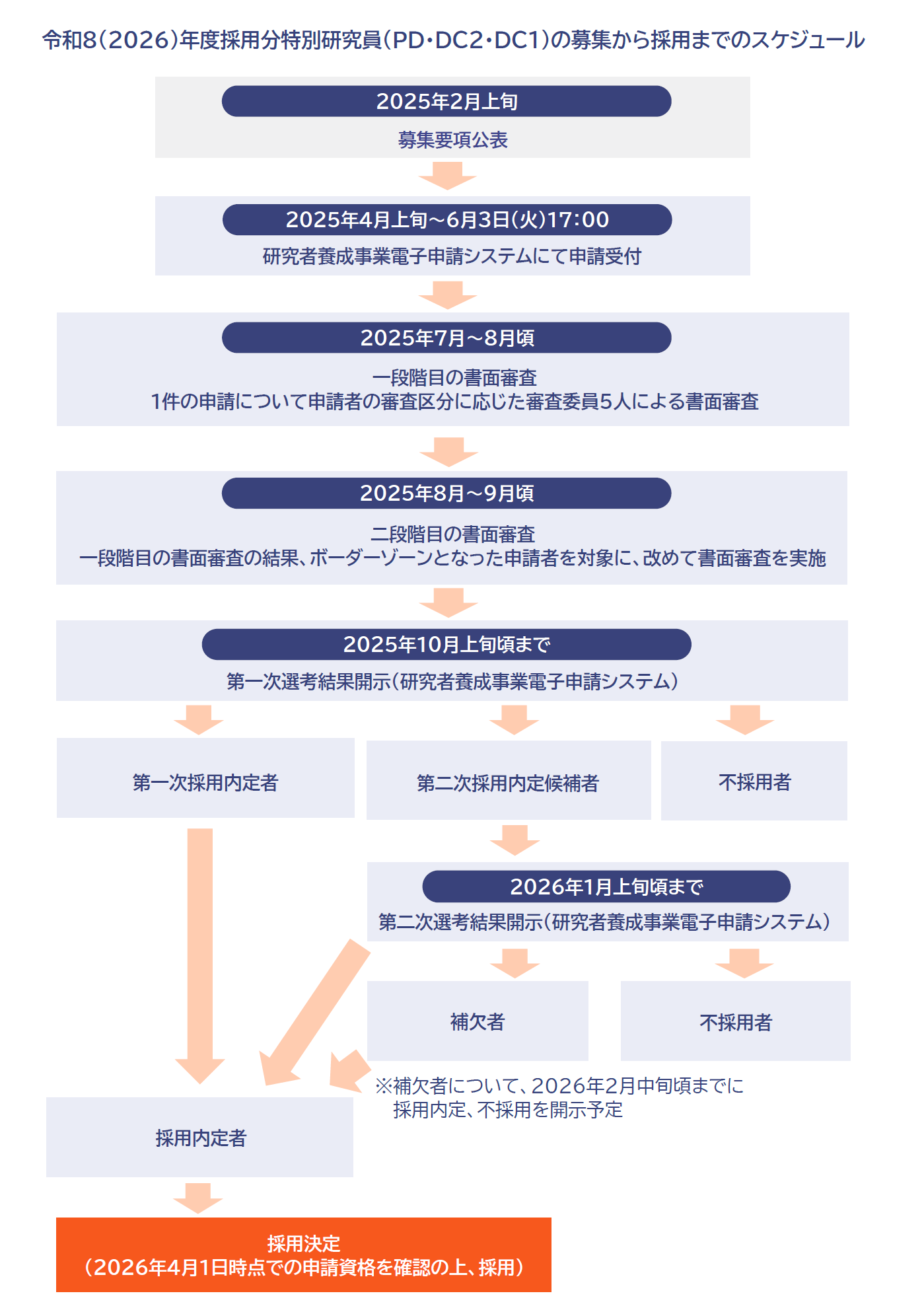選考日程｜特別研究員｜日本学術振興会