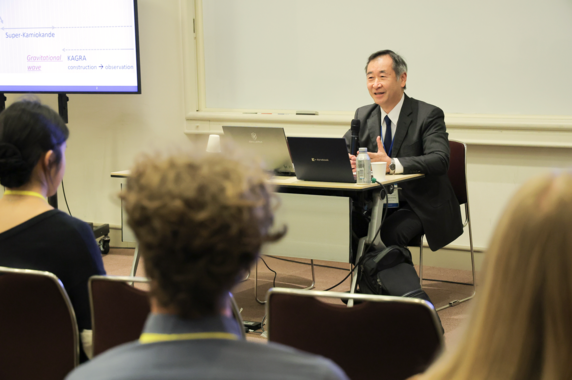 Dr. Kajita in a group discussion