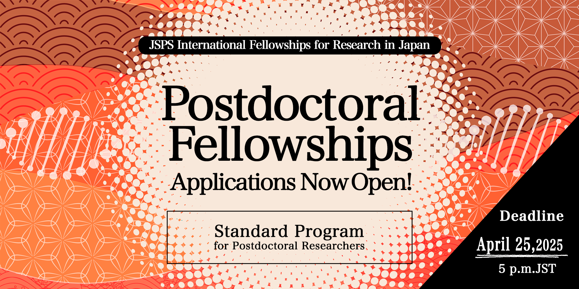 Postdoctoral Fellowships Applications Now Open! Standard Program