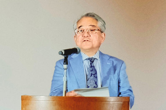 JSPS President SUGINO Tsuyoshi offers opening remarks.