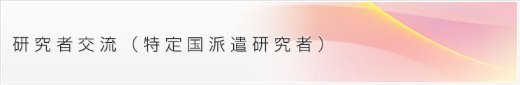 研究者交流（特定国派遣研究者）