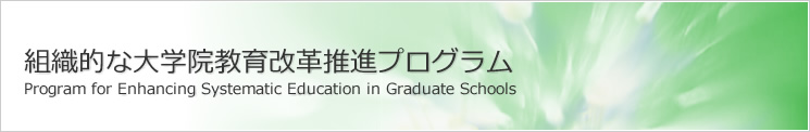 組織的な大学院教育改革推進プログラム