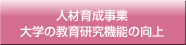 人材育成事業　大学の教育研究機能の向上